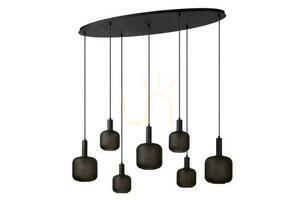 Pendellampa Lucide ELOISE svart glas metall 7 ljuspunkter 45405/07/30 small 1