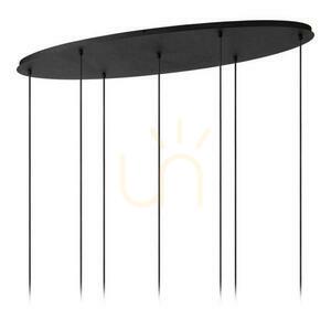 Pendellampa Lucide ELOISE svart glas metall 7 ljuspunkter 45405/07/30 small 6
