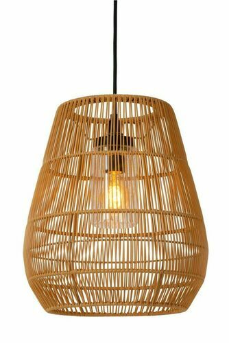 Kontrollera Utomhus hängande ljus Lucide NERIDA 03844/01/72 trä IP44 E27 35 cm