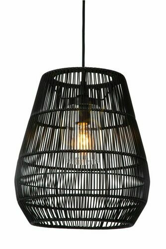 Kontrollera Hängande utomhuslampa Lucide NERIDA svart IP44 E27 50-389 cm 38/44/01/30