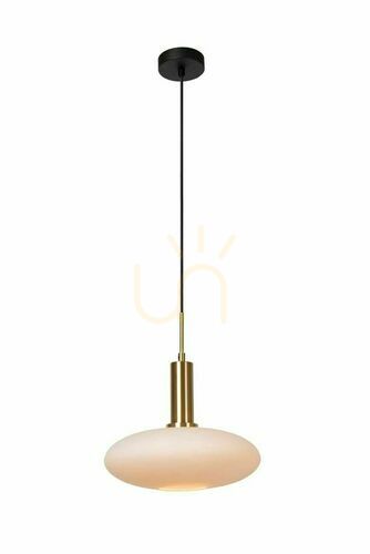 Kontrollera Lucide SINGALA pendellampa guld glas Ø30 cm 25413/01/02