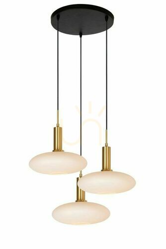 Kontrollera Lucide SINGALA pendellampa guld glas metall 3 ljuskällor 25413/13/02