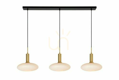 Kontrollera Taklampa Lucide SINGALA guld glas metall 3-ljus E27 25413/03/02