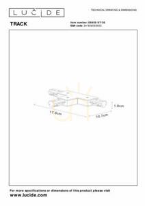 Anslutningsdon samlingsskena Lucide TRACK T-LINKER svart 1-fas 09950/07/30 small 3
