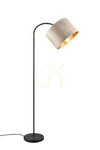 Trio JULIETA golvlampa med beige sammetsskärm, svart E27 419090144 small 1