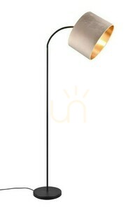 Trio JULIETA golvlampa med beige sammetsskärm, svart E27 419090144 small 0