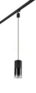 Trio DUOline ROBIN 73060132 pendellampa för skena, svart, rökfärgat glas, 1×E27 small 2