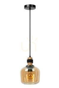 Pendellampa Lucide ILONA svart glas 18 cm 45408/18/62 small 1