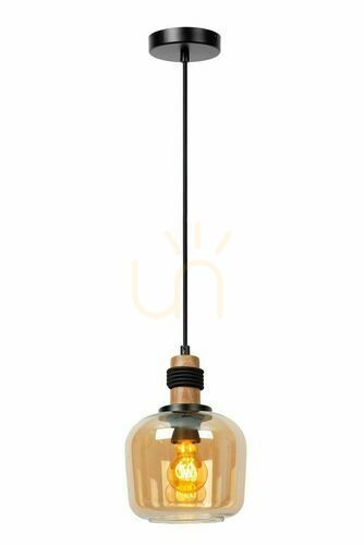 Kontrollera Pendellampa Lucide ILONA svart glas 18 cm 45408/18/62