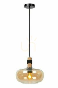 Lucide ILONA pendant light svart glas Ø30 cm 45408/30/62 small 0