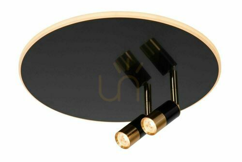 Kontrollera Lucide JUBEL plafon svart guld LED 40 cm 71100/40/09
