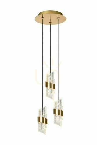 Kontrollera Pendellampa Lucide KLIGANDE 3-ljus guld 13496/21/02