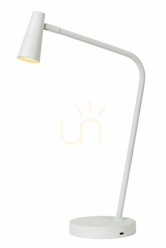 Kontrollera Skrivbordslampa Lucide STIRLING vit LED dimbar 36620/03/31
