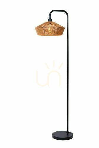 Kontrollera Lucide YUNKAI golvlampa japandi trä svart E27 150 cm 10713/28/72
