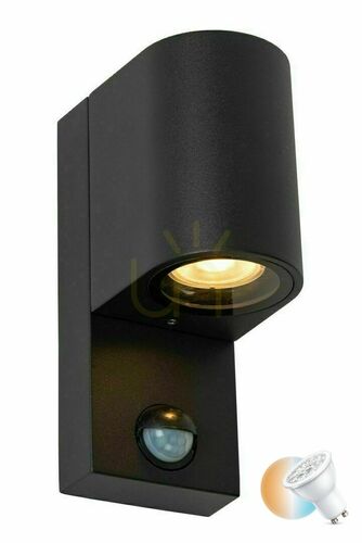 Kontrollera Lucide ZARO svart utomhusvägglampa LED GU10 IP65 69803/01/30