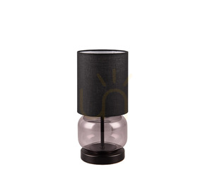 Trio ELIO bordslampa 517800154 svart, rökfärgat glas, E27 small 3