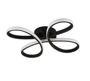 TRIO FLY 645610132 LED-plafond, matt svart, 40 cm, 3000 K small 5