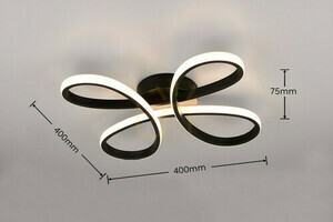 TRIO FLY 645610132 LED-plafond, matt svart, 40 cm, 3000 K small 4