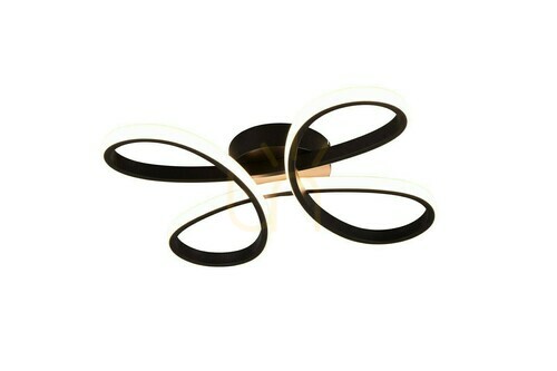 Kontrollera TRIO FLY 645610132 LED-plafond, matt svart, 40 cm, 3000 K