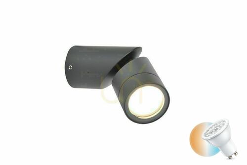 Kontrollera Vägglampa utomhus Lutec TUBON grå GU10 17,8 cm 5198501118