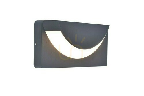 Kontrollera Vägglampa för utomhusbruk Lutec LUPS LED grå aluminium 23 cm 6402801118