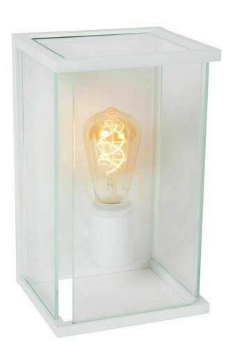 Kontrollera Lucide CLAIRE vägglampa utomhus vit glas IP54 27883/01/31