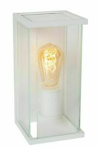 Lucide CLAIRE vägglampa utomhus vit glas IP54 E27 27883/11/31 small 0