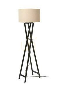 Lucide Trafalgar golvlampa svart trä lin E27 157 cm 30763/81/30 small 1