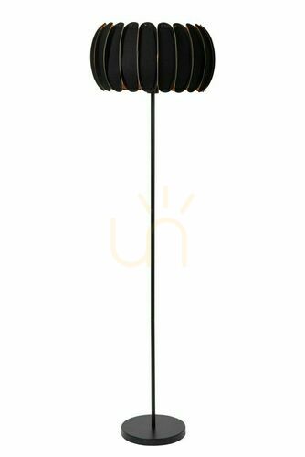 Kontrollera Lucide Spencer golvlampa svart E27 156 cm metall filt 34745/81/30