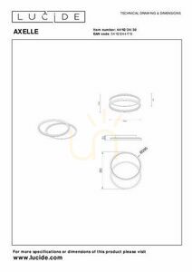 Plafond Lucide AXELLE svart LED 24W 44112/24/30 small 1