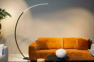 Golvlampa Lucide CURVE svart metall marmor LED dimbar 44700/11/30 small 2