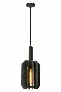 Pendellampa Lucide RAFAL grå filt Japandi 20 cm 45492/01/36 small 0