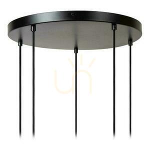 Lucide ILONA taklampa svart glas 5 ljuskällor E27 45408/15/99 small 3