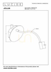 Vägglampa Lucide JOLIJN svart LED metall 77289/03/30 small 4