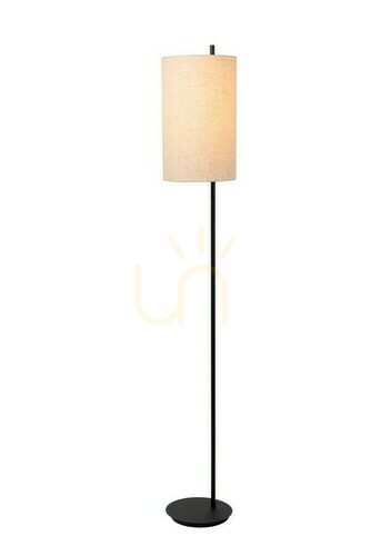Kontrollera Golvlampa Lucide Magic svart lin Japandi E27 165 cm