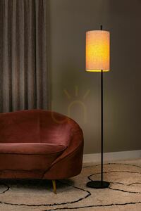 Lucide MAGIC golvlampa med linneskärm, svart och gräddvit, 165 cm, E27, 68711/81/30 small 3