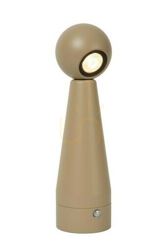 Kontrollera Lucide IPSOS bordslampa grå aluminium LED dimbar 22 cm