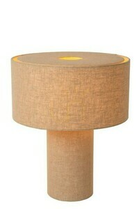 Lucide LEEROY bordslampa grå lin Japandi E27 small 0