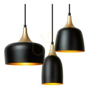 Pendellampa Lucide CHAYANNE svart aluminium 8-ljus modern small 1