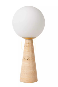 Lucide EVIN bordslampa 05551/01/61 – opalglas och travertin, E27 small 4