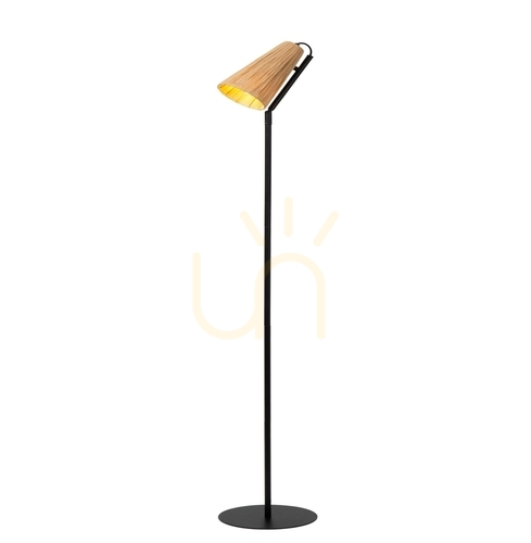 Kontrollera Lucide BENSEN golvlampa i trä och ratan, Japandi, E27
