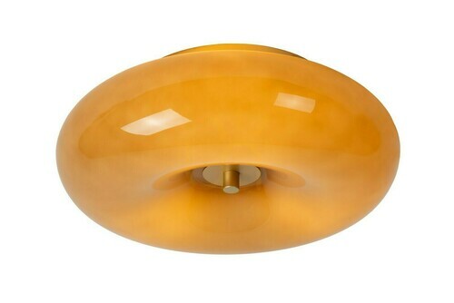 Kontrollera Plafond Lucide SENTINO grå guld glas metall retro 29,5 cm