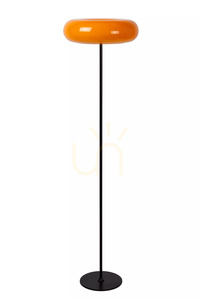 Lucide Sentino orange golvlampa med svart fot 3×G9 150 cm 10725/01/53 small 2