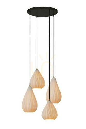 Kontrollera Lucide CINZIA taklampa vit porslin metall Japandi 40 cm 4 ljuspunkter