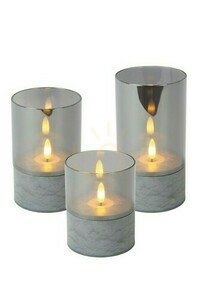 Bordslampa Lucide VELAS grå glas LED modern small 0