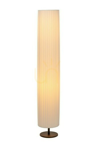 Kontrollera Golvlampa Lucide FOLD vit tyg metall Japandi 120 cm