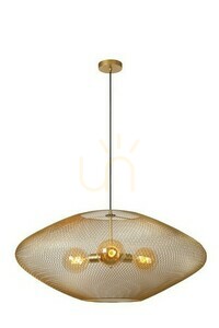 Lucide MESH taklampa i metall, guld/svart, 3 ljuskällor, vintage small 0