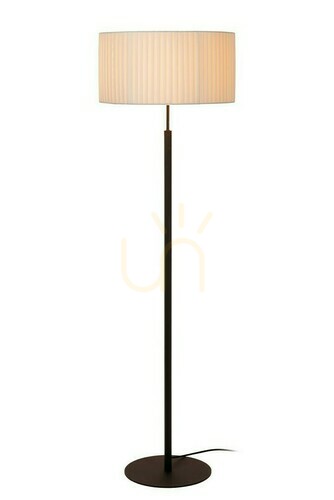 Kontrollera Golvlampa Lucide FOLD vit Japandi tyg metall E27 150 cm