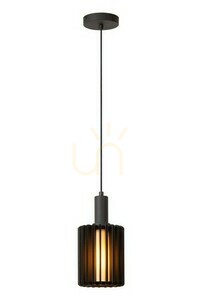 Lucide LAMBRES pendellampa svart aluminium E27 15 cm modern small 0