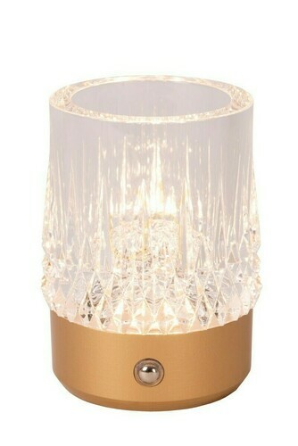 Kontrollera Lucide LILI bordslampa LED dimbar guld akryl moderna lampor